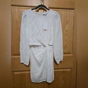 Lucy Paris White Long Sleeve Dress